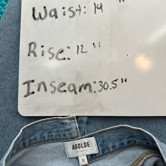 AGOLDE Criss Cross Straight Jeans in Dimension Size 26 Organic Cotton Raw Hem - Picture 12 of 14